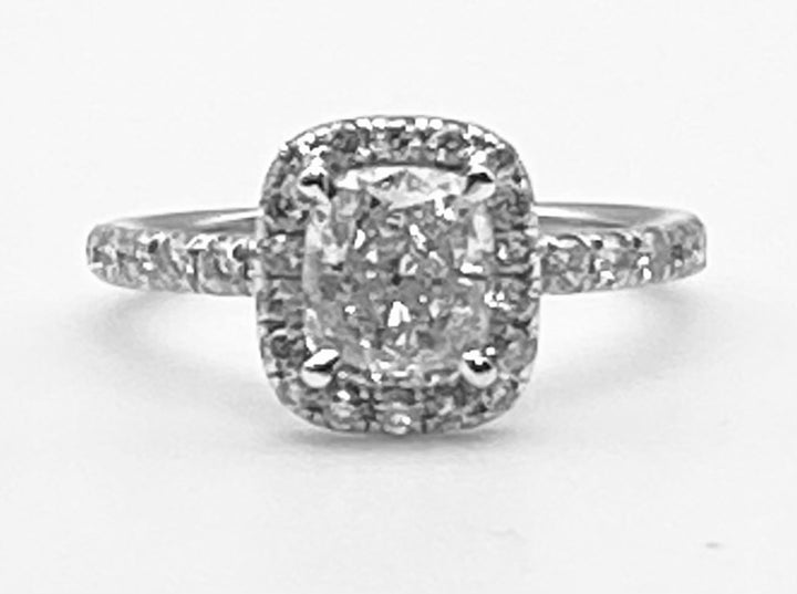 1.02 Carat Cushion Modified Brilliant Cut Diamond G SI2 14K Ring