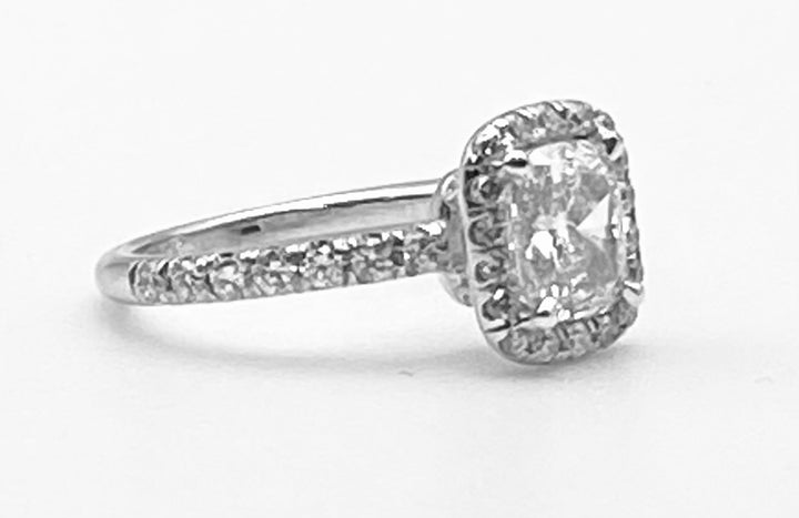 1.02 Carat Cushion Modified Brilliant Cut Diamond G SI2 14K Ring