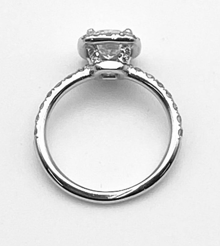 1.02 Carat Cushion Modified Brilliant Cut Diamond G SI2 14K Ring