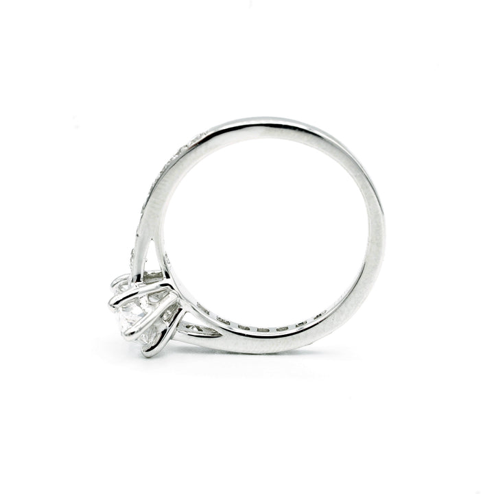 1.02 Carat E SI1 Marquise Brilliant Cut Diamond EGL 18K White Gold
