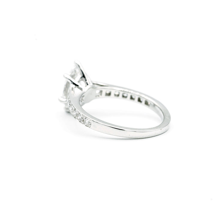 1.02 Carat E SI1 Marquise Brilliant Cut Diamond EGL 18K White Gold