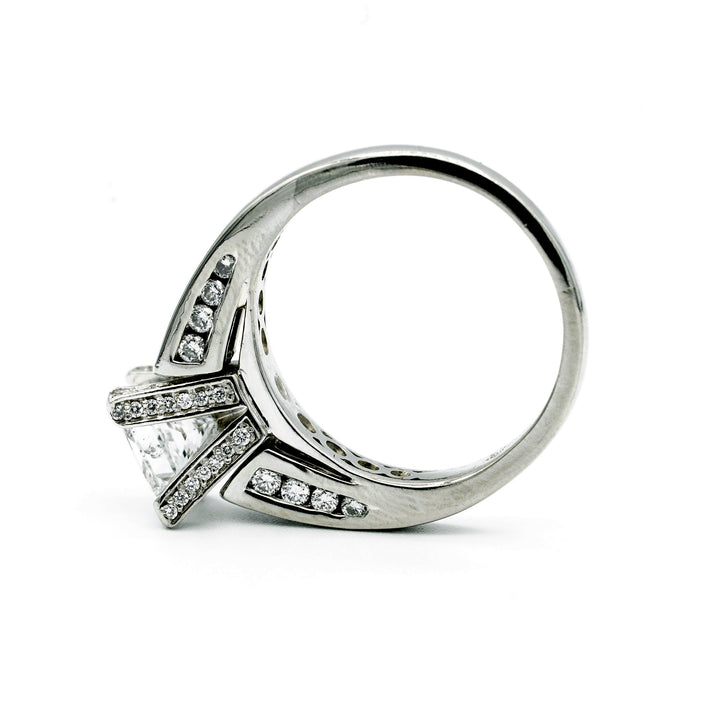 1.40 Carat Princess Cut Diamond Platinum Ring