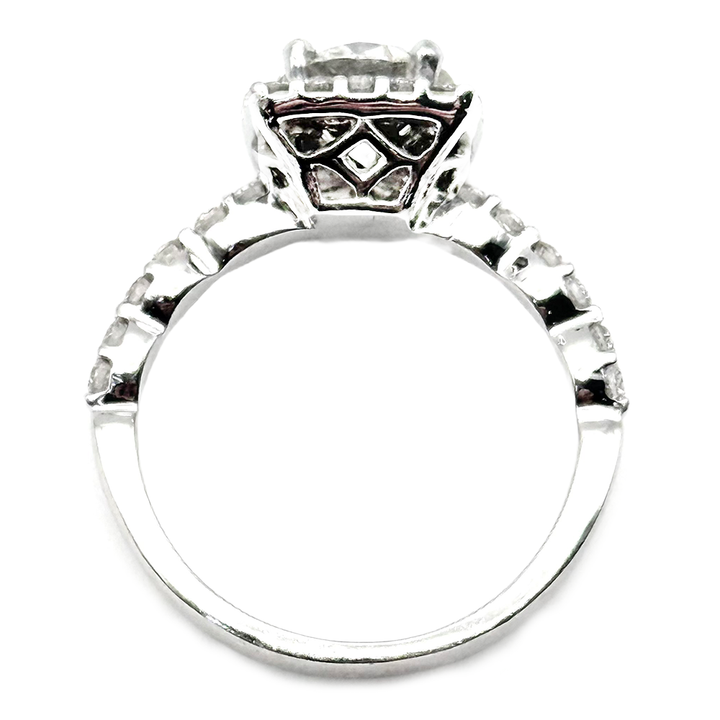 1.57 Carat RBC VS2 K GIA 18K WG Diamond Ring