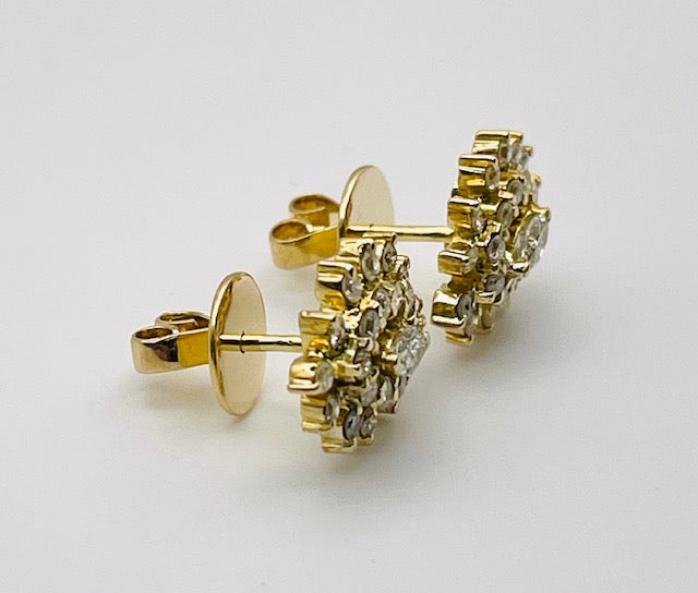 Diamond 14K Yellow Gold Earrings