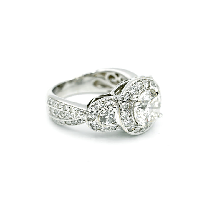 2.06ct RBC Diamond G VS1 GIA 18K White Gold Ring