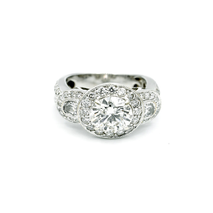 2.06ct RBC Diamond G VS1 GIA 18K White Gold Ring