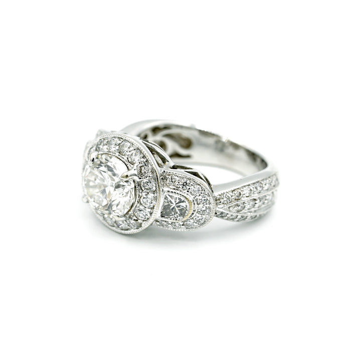2.06ct RBC Diamond G VS1 GIA 18K White Gold Ring