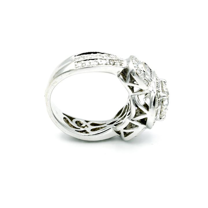 2.06ct RBC Diamond G VS1 GIA 18K White Gold Ring