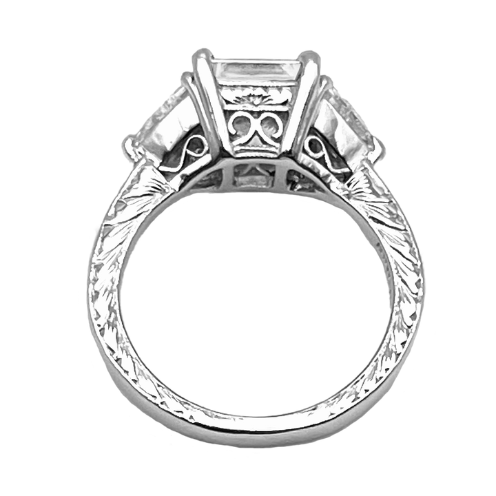 2.18 Carat Princess Cut VS1 H GIA Diamond Platinum Ring