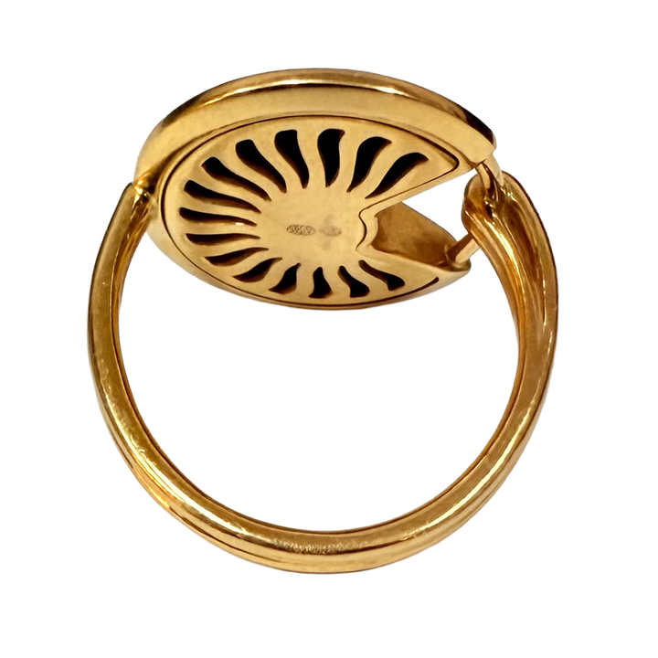 Cartier Amulette Diamond Onyx 18K Rose Gold Ring