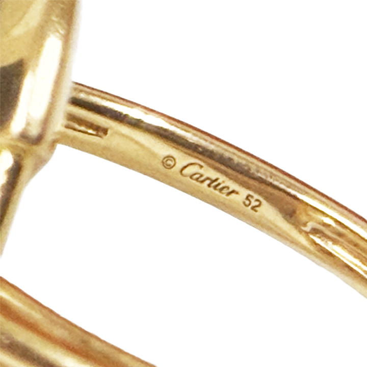 Cartier Amulette Diamond Onyx 18K Rose Gold Ring