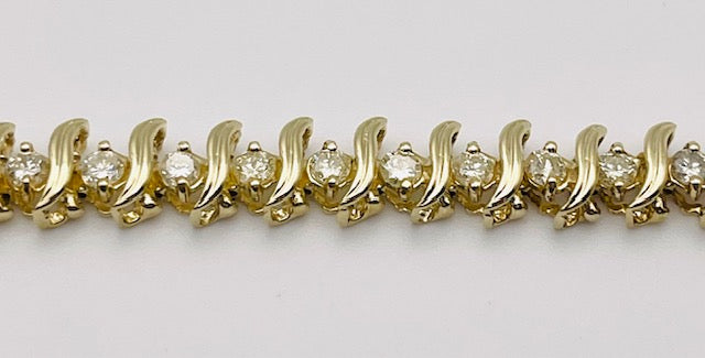 Diamond 14K Yellow Gold Bracelet 3.5 Carats