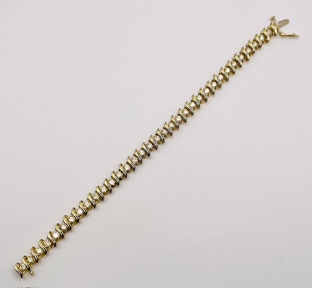 Diamond 14K Yellow Gold Bracelet 3.5 Carats