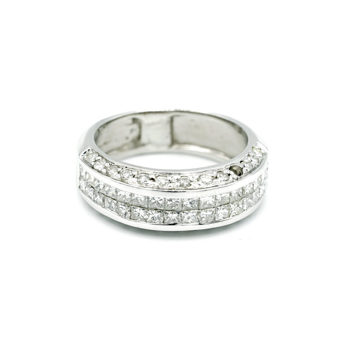 Diamond 14K White Gold Band Ring