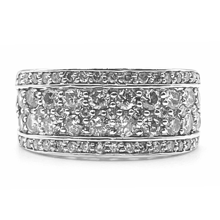 Diamond 14K White Gold Band Ring