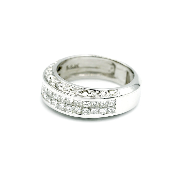 Diamond 14K White Gold Band Ring