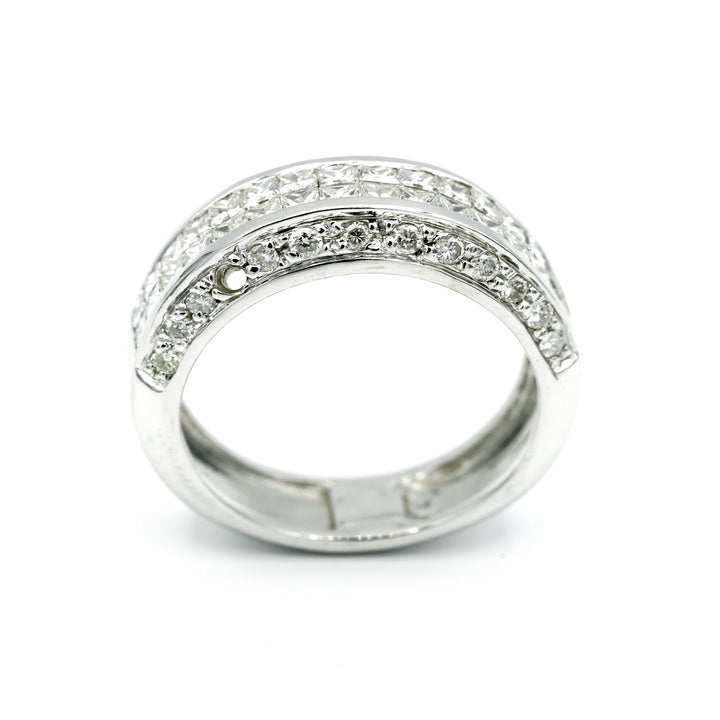 Diamond 14K White Gold Band Ring