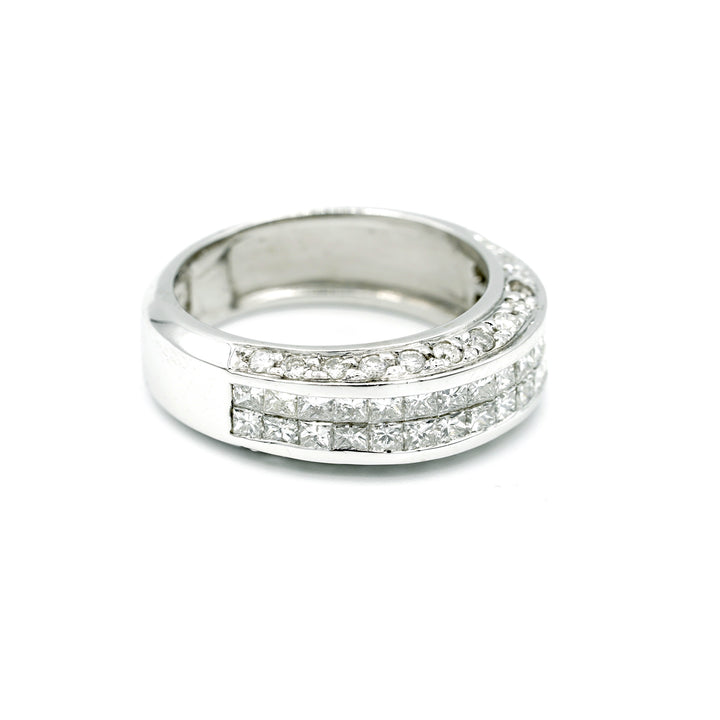 Diamond 14K White Gold Band Ring