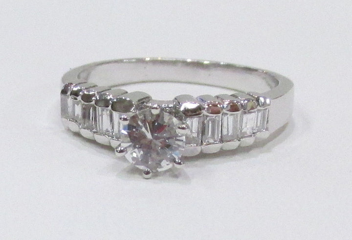 Diamond 14K White Gold Engagement/Wedding Ring