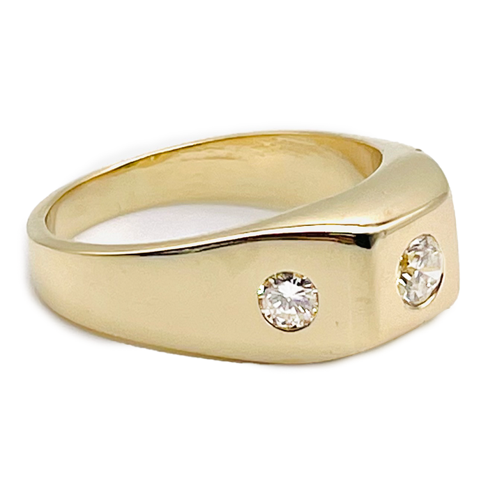 Diamond 14K Yellow Gold Band Ring