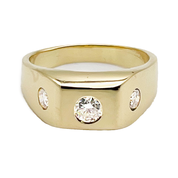 Diamond 14K Yellow Gold Band Ring
