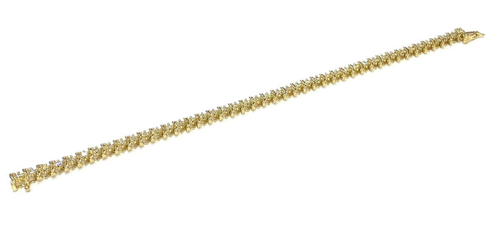 Diamond 14K Yellow Gold Tennis Bracelet