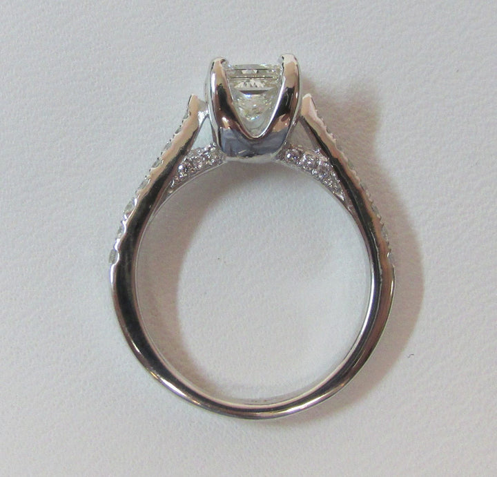 Diamond 18K White Gold Engagement-Wedding Ring