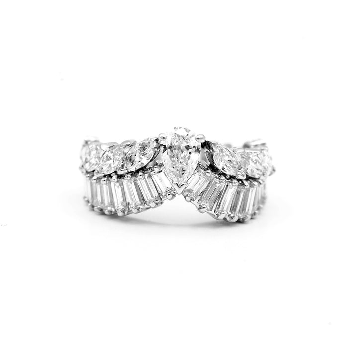 Diamond Platinum Vintage Custom Made Eternity Band Ring