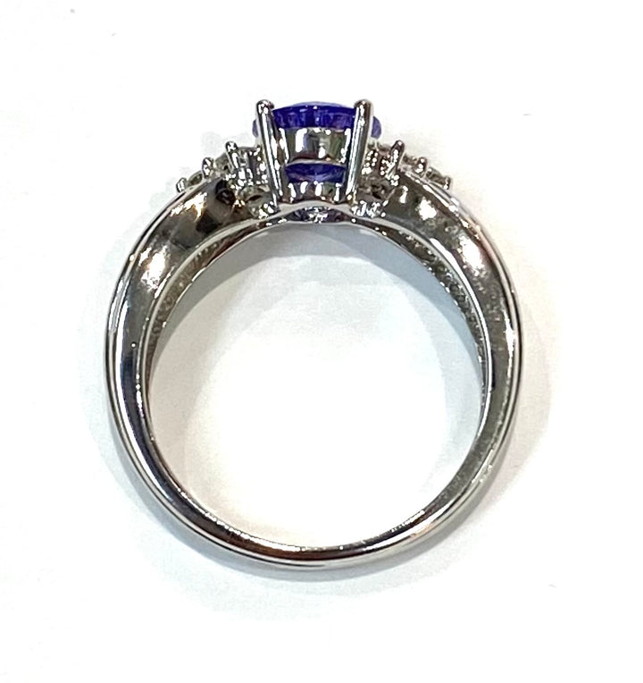 Tanzanite Diamond 14K White Gold Ring