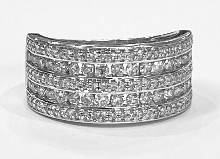 Diamond 14K White Gold Band Ring
