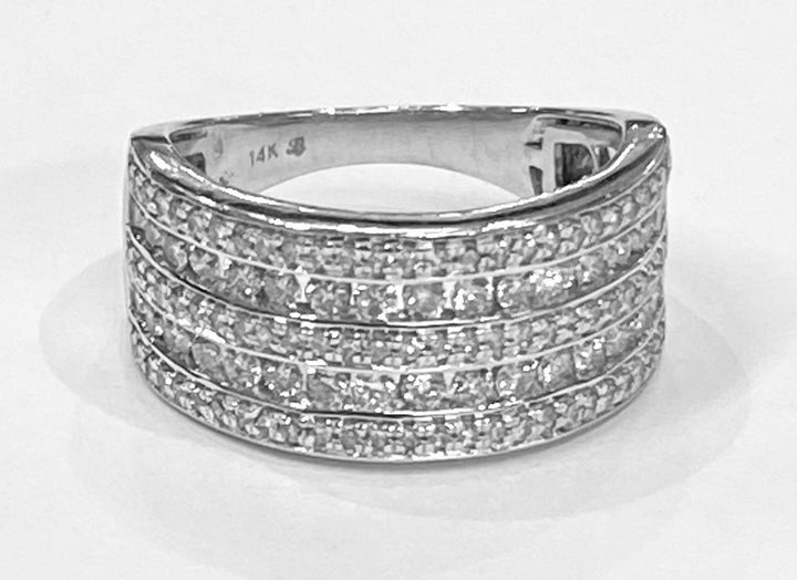 Diamond 14K White Gold Band Ring