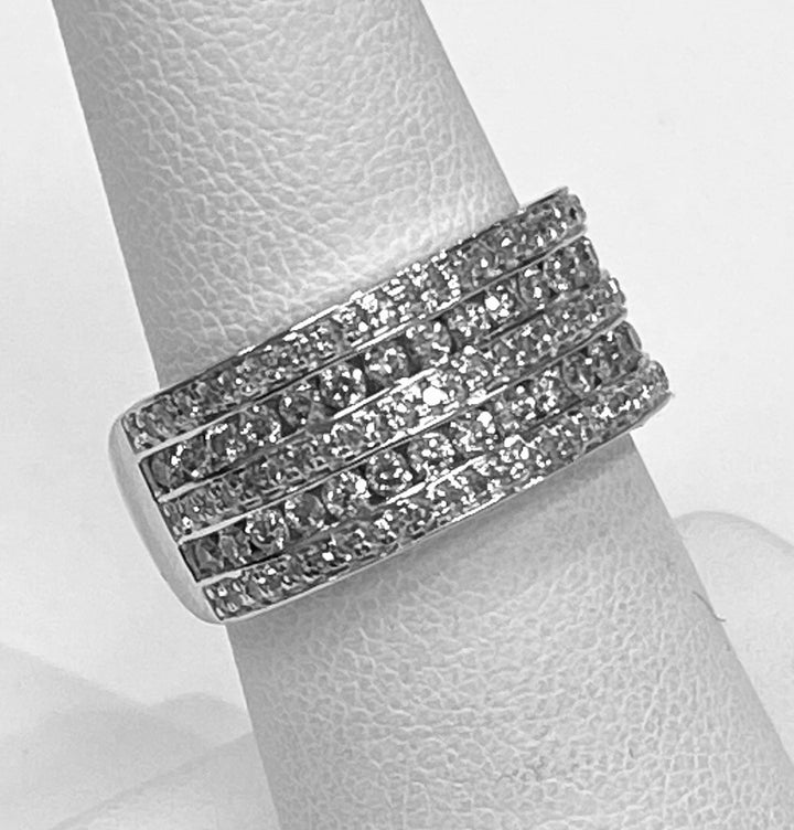 Diamond 14K White Gold Band Ring