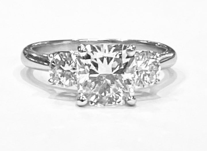 2.04 Carat Cushion Brilliant Cut Diamond 18KWG Ring