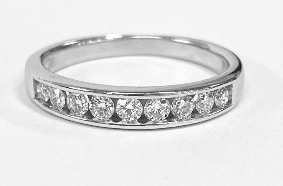 Diamond 14K White Gold Band Ring