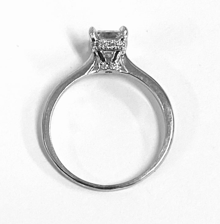 1.05 Carat VVS2 H EC Diamond EGL USA 14KWG Mounting