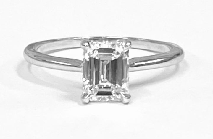 1.05 Carat VVS2 H EC Diamond EGL USA 14KWG Mounting