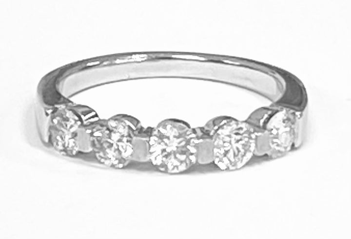 Diamond 14K White Gold Band Ring