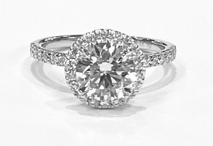1.51 Carat VS1 F Lab Grown RBC Diamond IGI 14K WG Diamond Ring