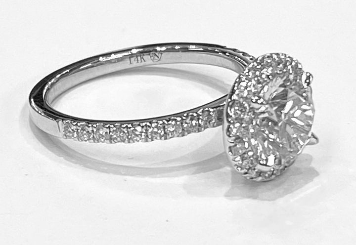 1.51 Carat VS1 F Lab Grown RBC Diamond IGI 14K WG Diamond Ring
