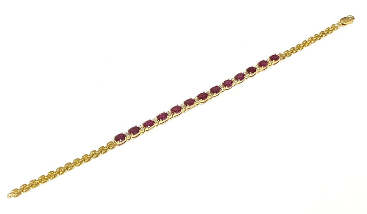 Ruby Diamond 18K Yellow Gold Bracelet