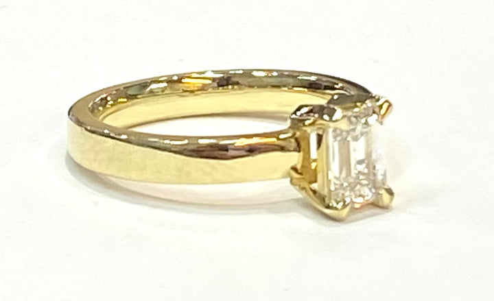 .81 Carat VS1 E EC Diamond GIA 18K YG Engagement-Wedding Ring