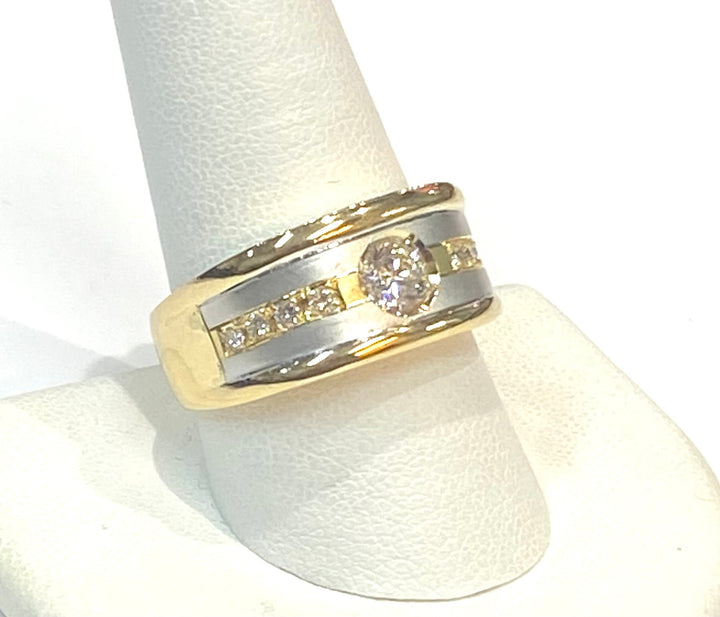 Men’s Diamond 18K Two Tone Band Ring