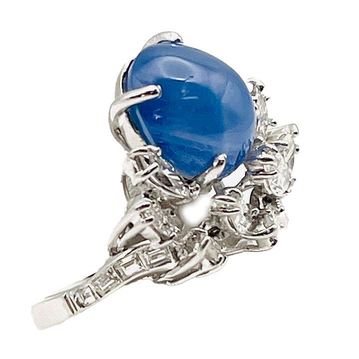 Star Sapphire Diamond Vintage Ring