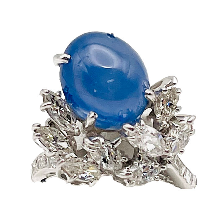 Star Sapphire Diamond Vintage Ring