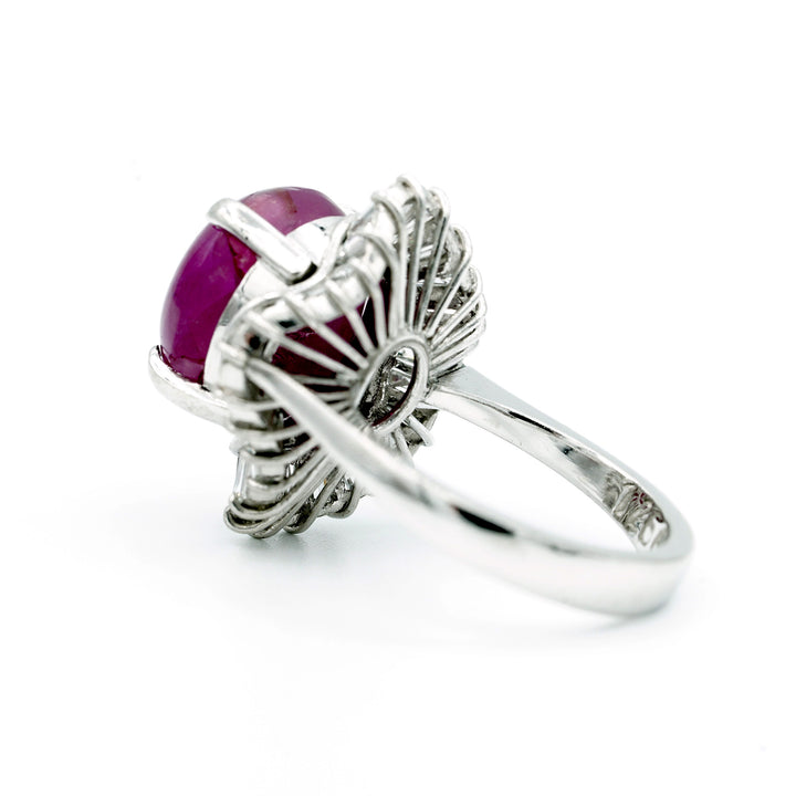 Star Ruby Diamond Platinum Ring