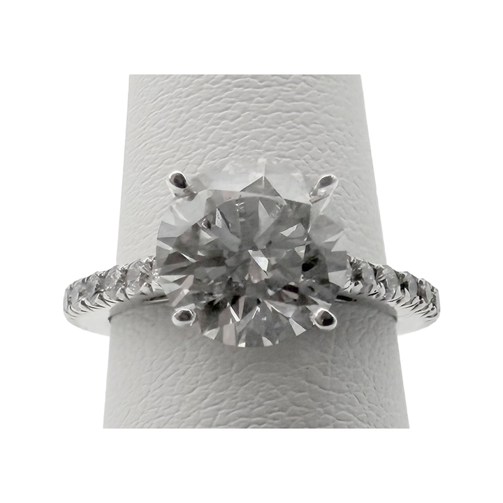 2.30 Carat H VS2 Lab Grown Diamond 14K WG Ring