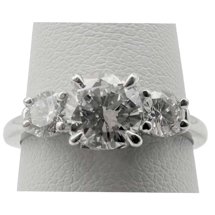 .98 Carat I SI1 Round Brilliant Cut Diamond 14K WG Ring