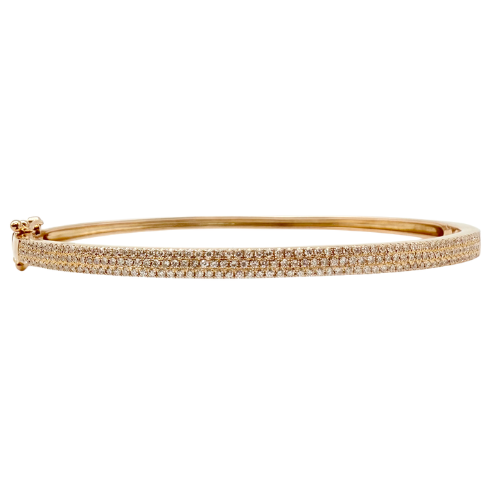 Diamond 14K Rose Gold Bangle Bracelet