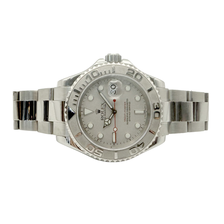 Rolex Stainless Steel & Platinum Yachtmaster Wristwatch