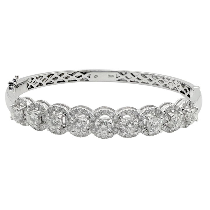 Diamond 18K WG Bangle Bracelet